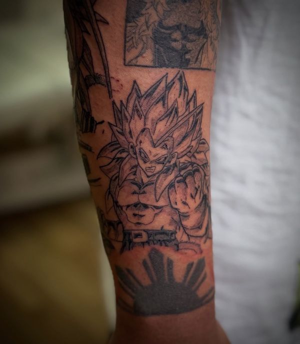 DBZ mini panel tattoo by LoLo, on the forearm