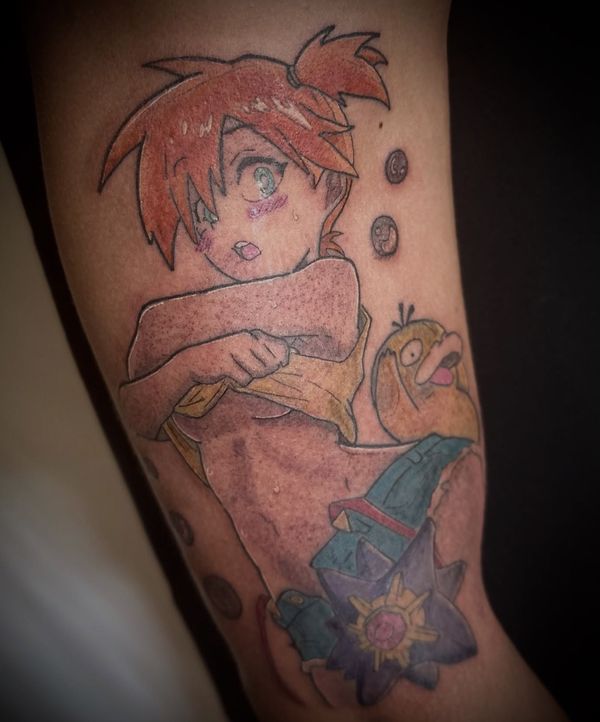 Misty (+18) Pokemon Portrait tattoo by LoLo, on the upper arm