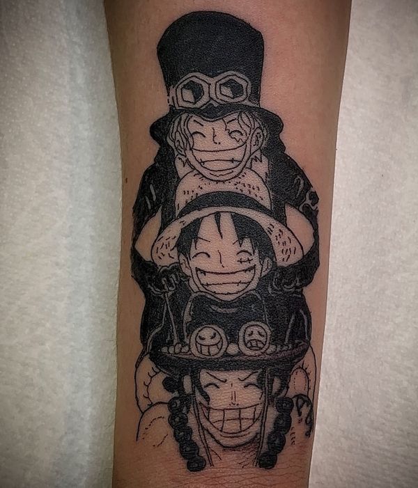 One Piece flash tattoo by LoLo, on the forearm