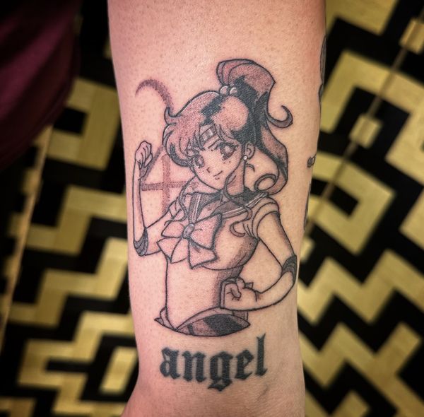 Sailor Jupiter custom tattoo by LoLo, on the forearm