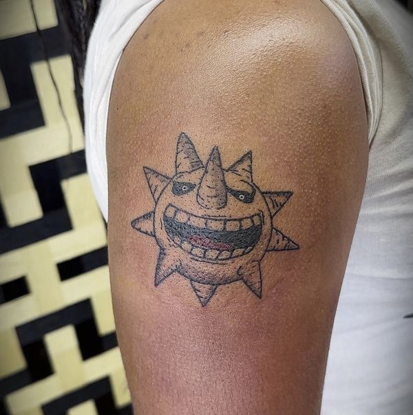 Soul eater flash tattoo by LoLo, on the upper arm